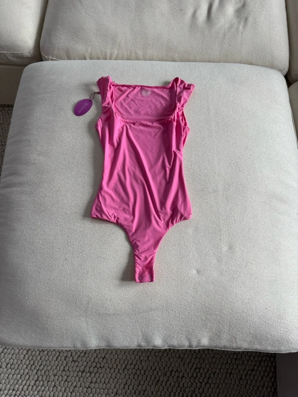 NWT Pink Square Neck Bodysuit XS | Double Lined | Snatched Fit 💕 - Picture 5 of 6